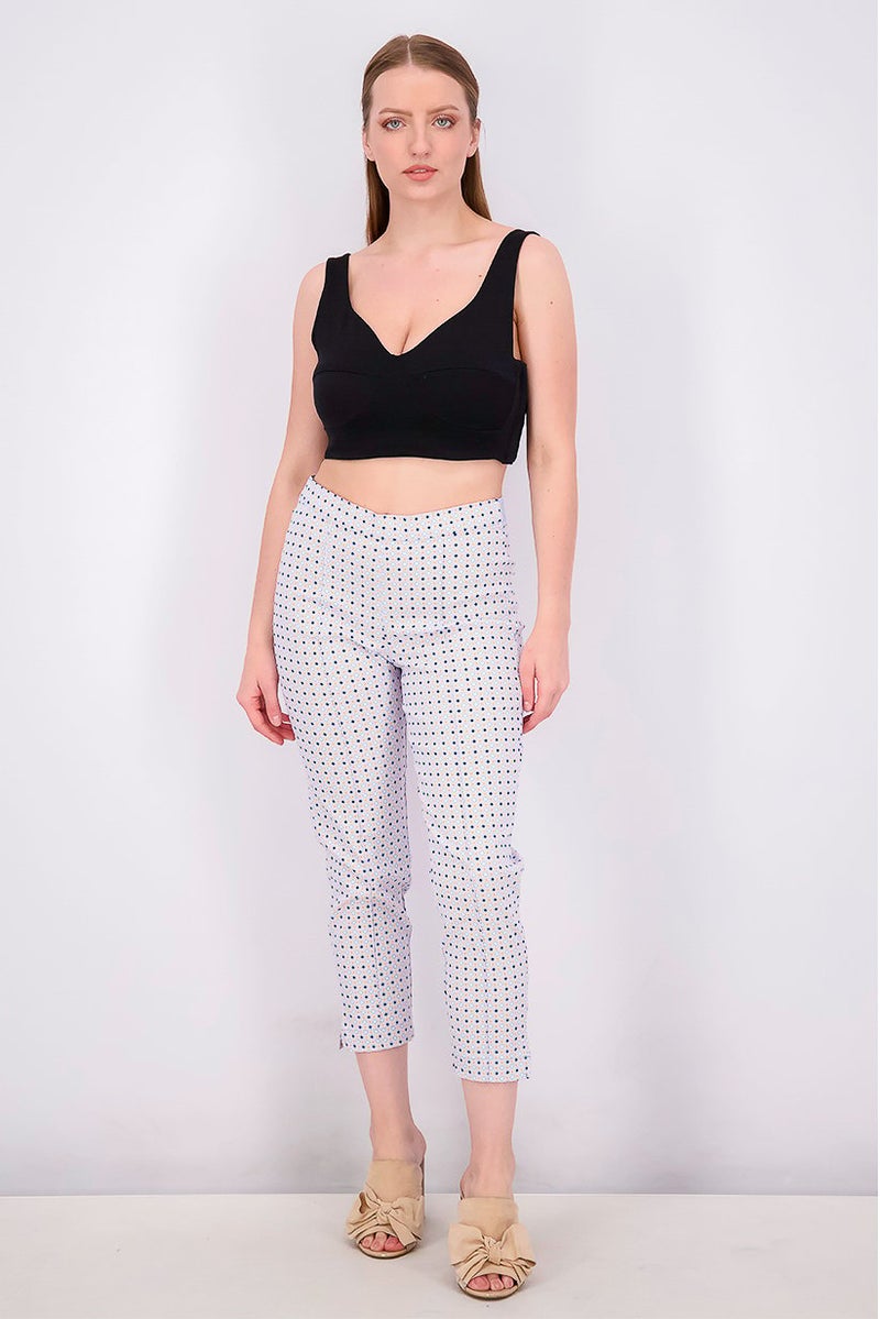 Tchibo Women Cropped Stretch Trousers, Multicolor - Image 4